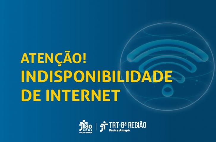 Arte de divulgação da falta de internet nas Varas do Trabalho 