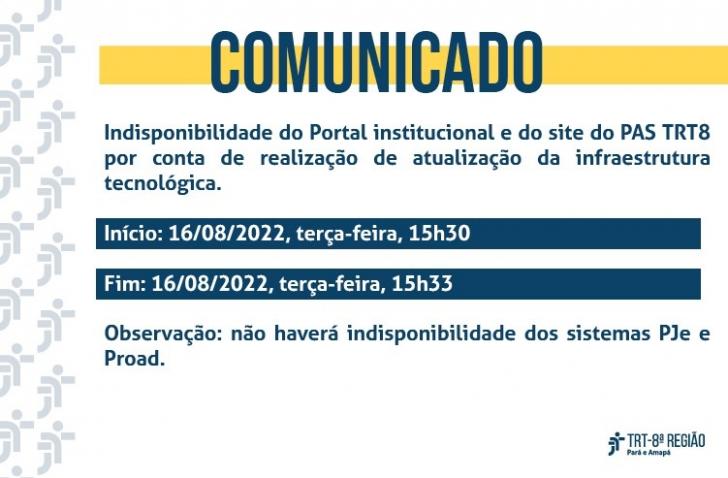 Informação de parada programada 