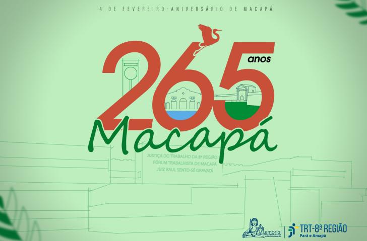 Arte ilustrativa pelos 265 anos de Macapá 