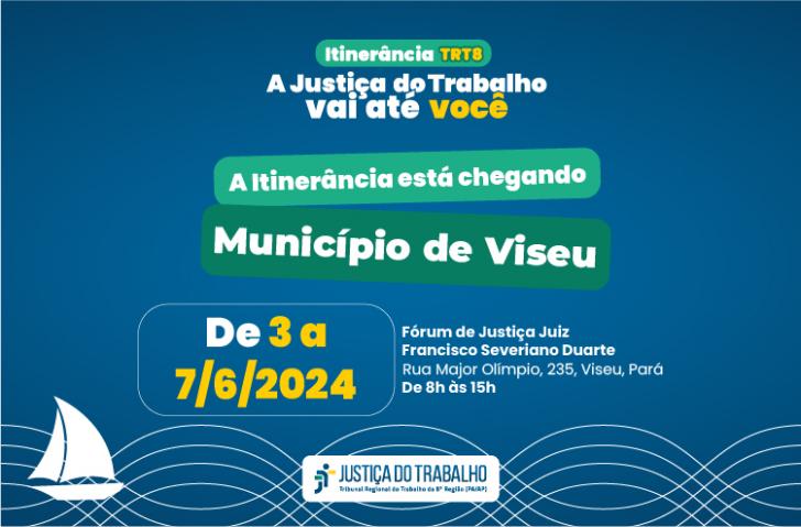 Imagem 1 - Arte gráfica com as datas da Itinerância em Viseu e o endereço. Imagem 2 - Arte gráfica com os serviços oferecidos.