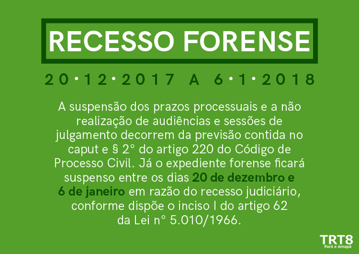 Recesso e férias coletivas – retorno em 18/01 – SINASEFE Litoral