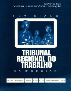 Imagem de capa da revista do Tribunal Regional do Trabalho da 8ª região, número 79