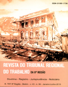 Imagem de capa da revista do Tribunal Regional do Trabalho da 8ª região, número 84